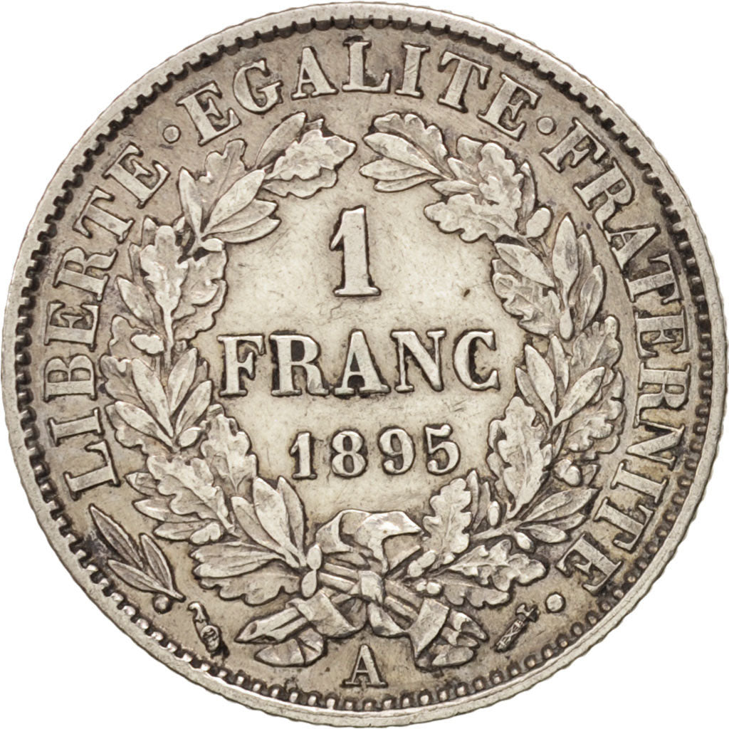 Coin, France, Cérès, Franc, 1895, Paris, AU(50-53), Silver, KM:822.1