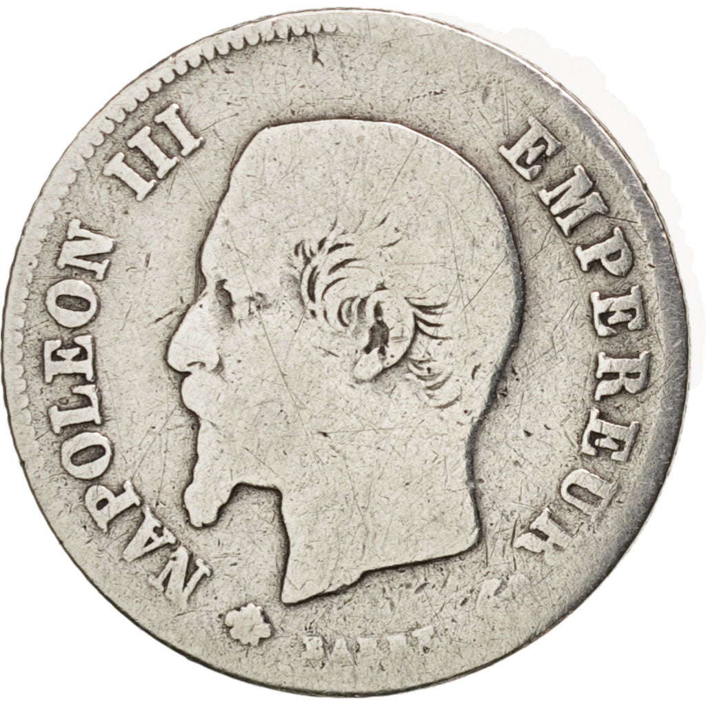 France, Napoleon III,20 Centimes,1860, Strasbourg, B+,KM 778.2,Gadoury 305