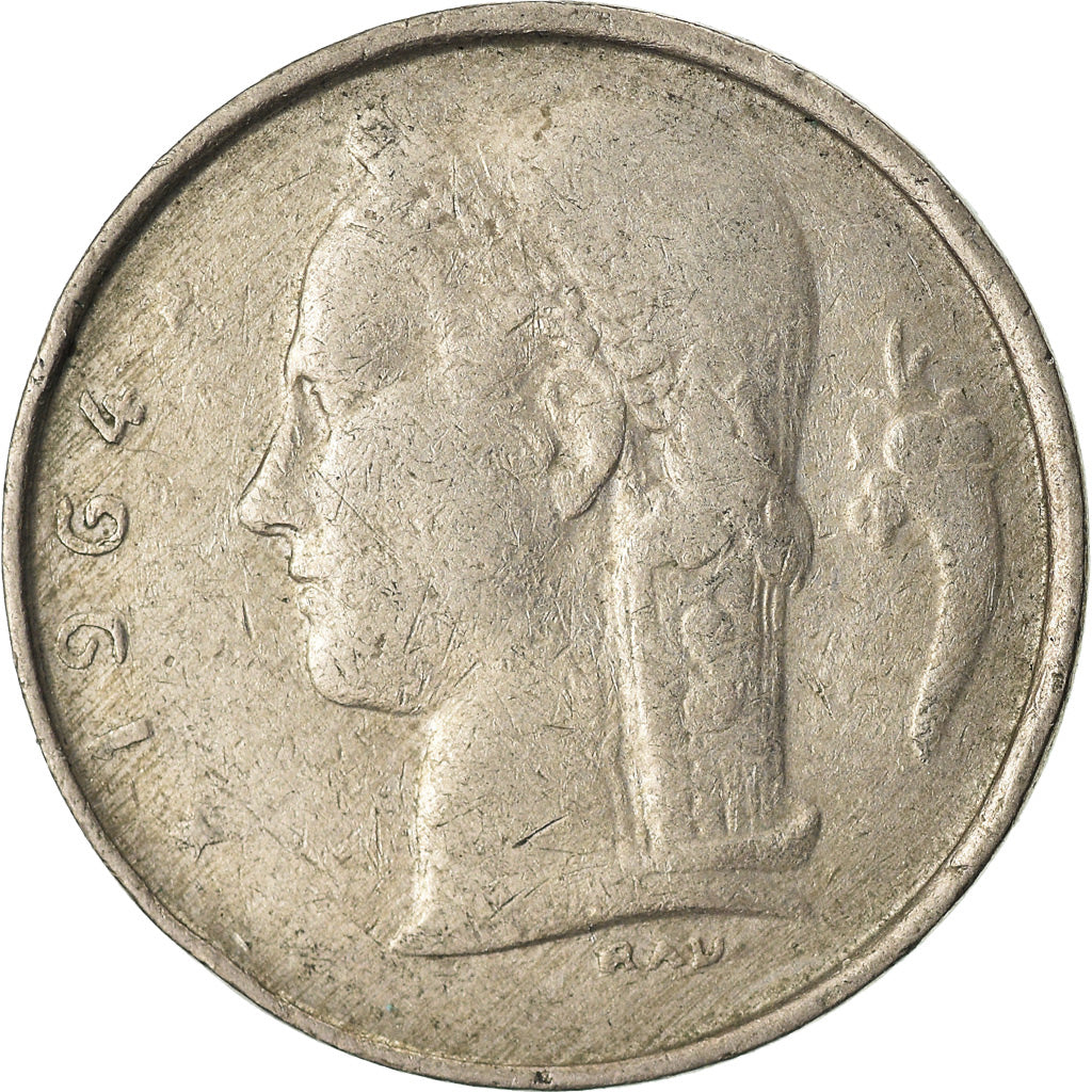 Moneta, Belgia, Franc, 1964, VF(20-25), Miedź-Nikiel, KM:142.1