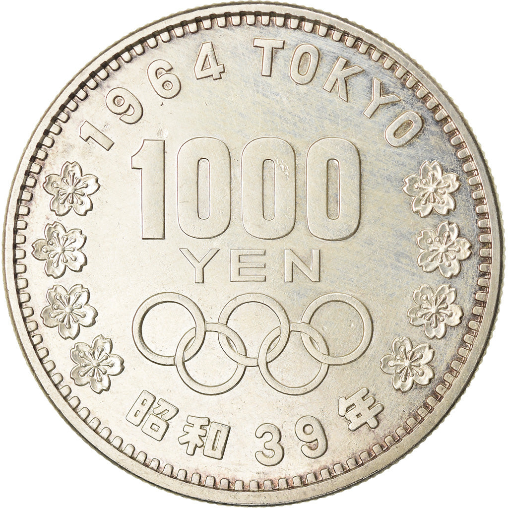 Coin, Japan, Hirohito, 1000 Yen, 1964, Tokyo, EF(40-45), Silver, KM:80