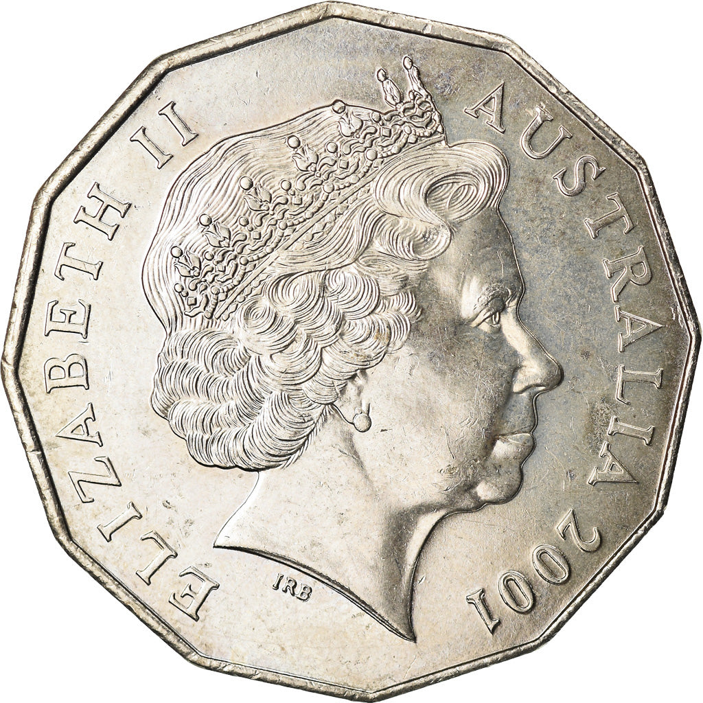 Moneta, Australia, Elizabeth II, 50 Cents, 2001, Royal Australian Mint