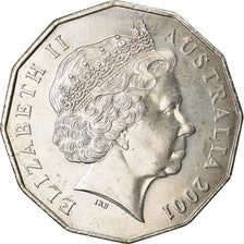 Moneta, Australia, Elizabeth II, 50 Cents, 2001, Royal Australian Mint