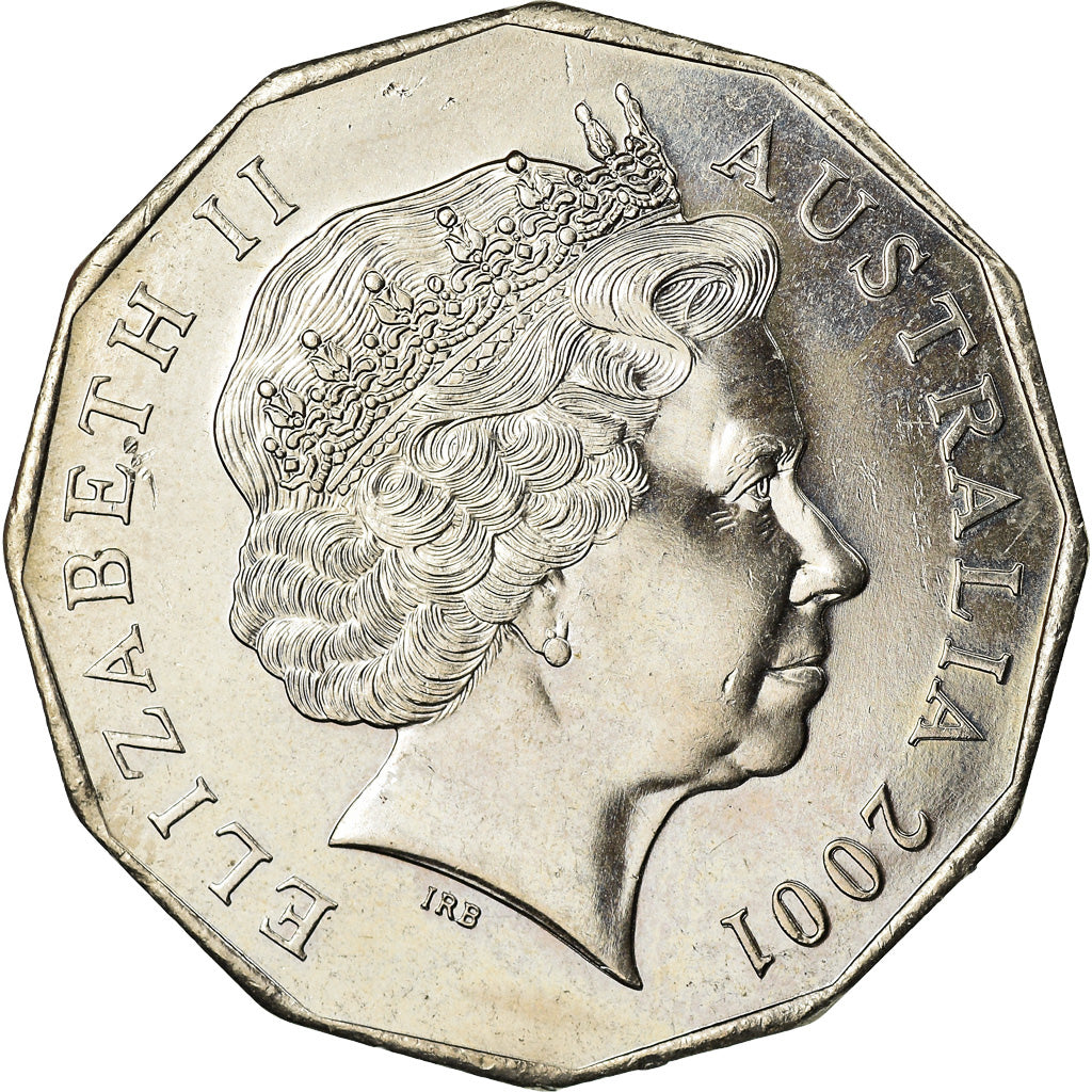 Coin, Australia, Elizabeth II, 50 Cents, 2001, Royal Australian Mint, Canberra
