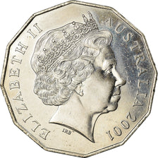 Coin, Australia, Elizabeth II, 50 Cents, 2001, Royal Australian Mint, AU(50-53)