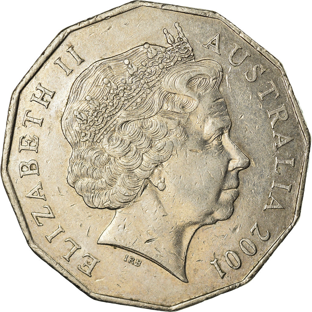 Coin, Australia, Elizabeth II, 50 Cents, 2001, Royal Australian Mint, EF(40-45)