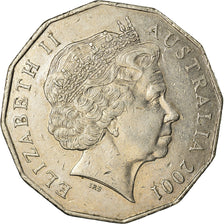Coin, Australia, Elizabeth II, 50 Cents, 2001, Royal Australian Mint, EF(40-45)