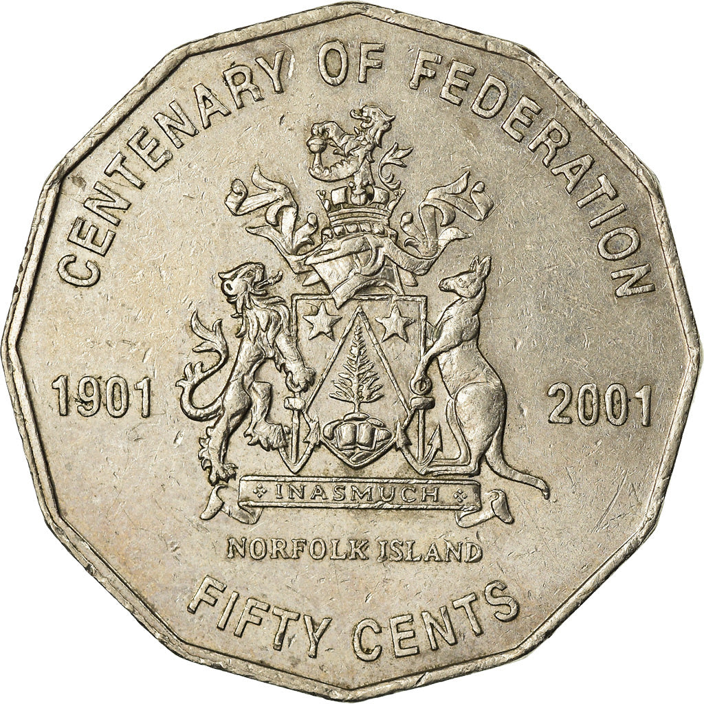 Coin, Australia, Elizabeth II, 50 Cents, 2001, Royal Australian Mint, EF(40-45)