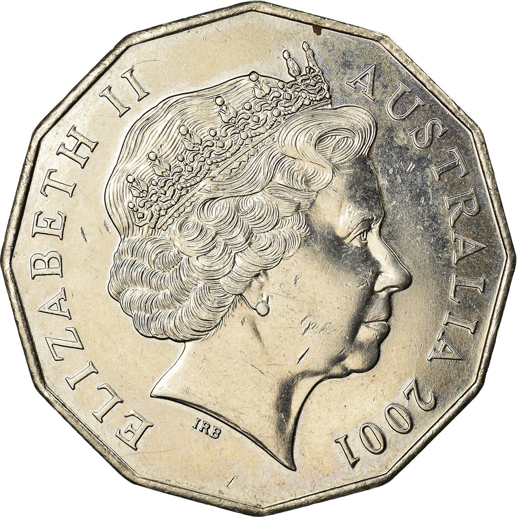 Coin, Australia, Elizabeth II, 50 Cents, 2001, Royal Australian Mint, Canberra