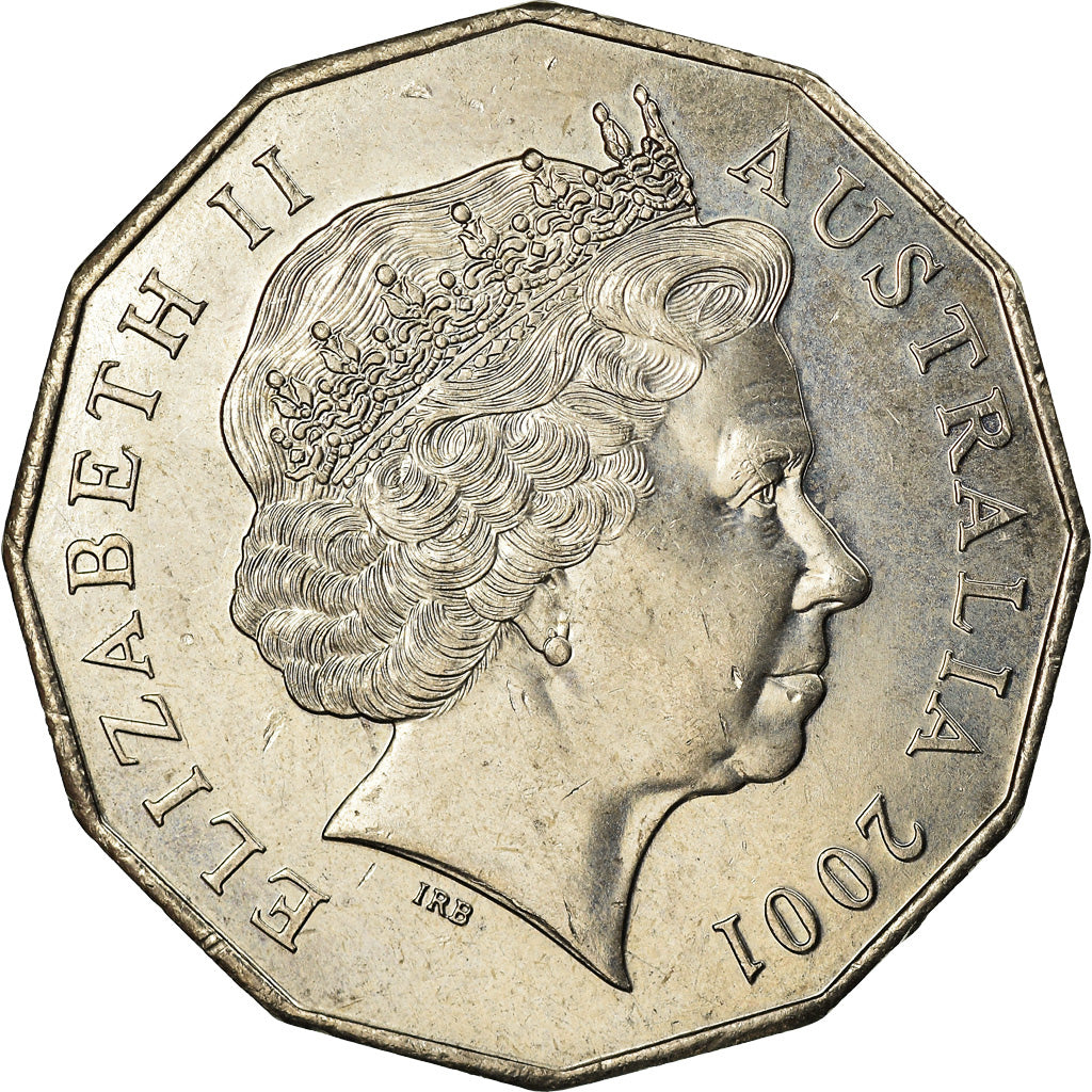 Coin, Australia, Elizabeth II, 50 Cents, 2001, Royal Australian Mint, Canberra
