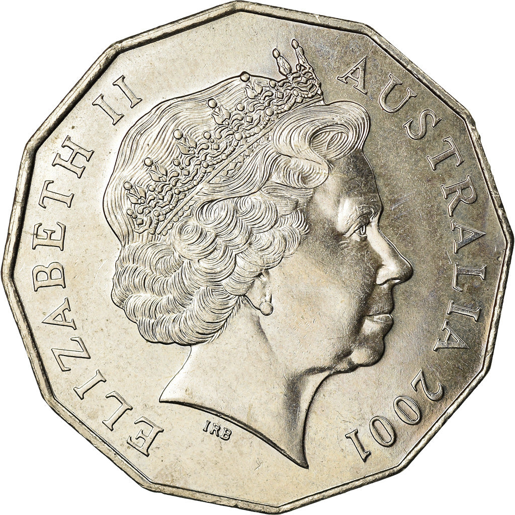Moneta, Australia, Elizabeth II, 50 Cents, 2001, Royal Australian Mint