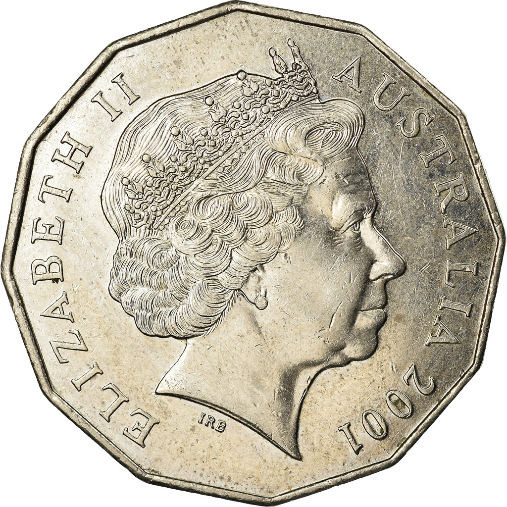 Coin, Australia, Elizabeth II, 50 Cents, 2001, Royal Australian Mint, Canberra