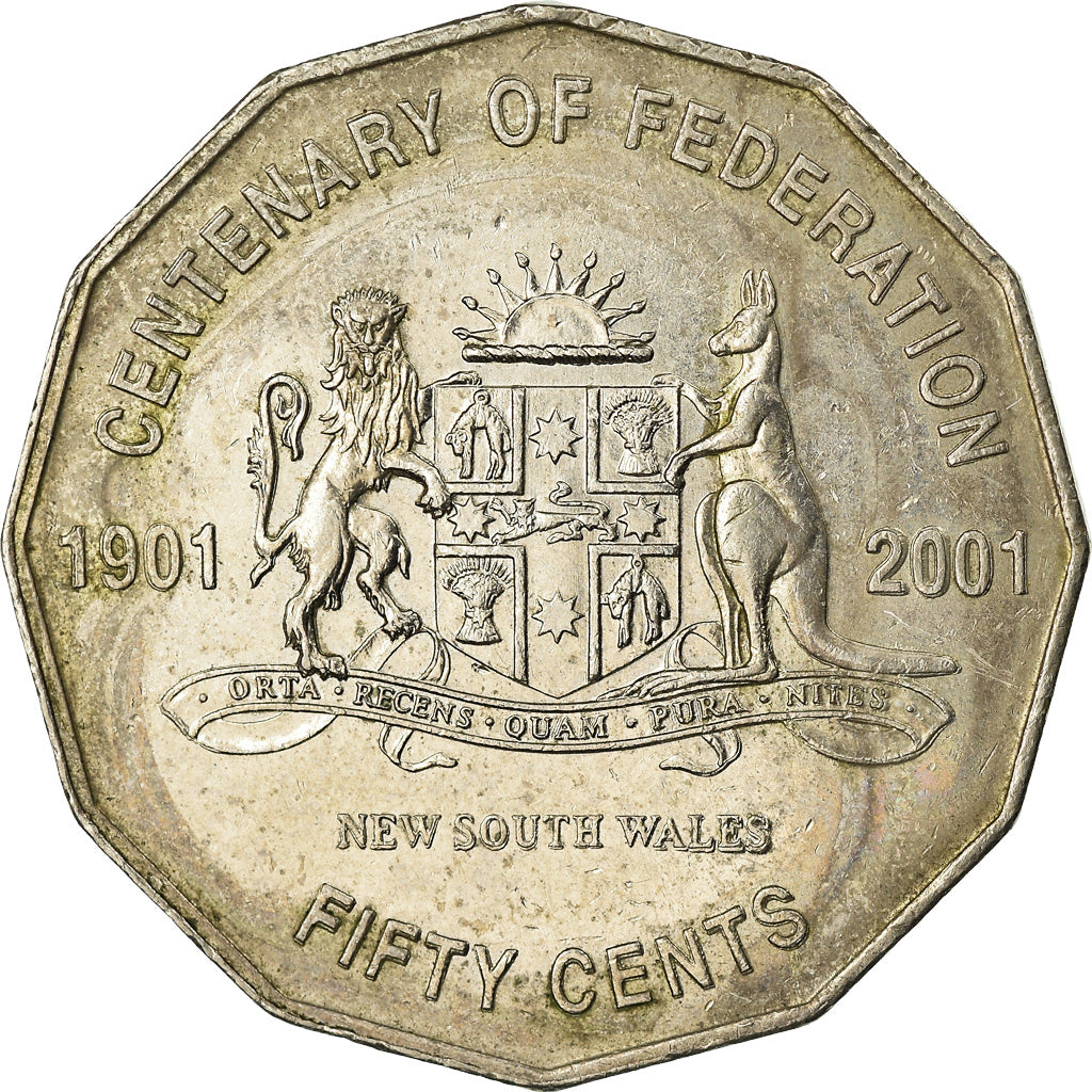 Coin, Australia, Elizabeth II, 50 Cents, 2001, Royal Australian Mint, Canberra