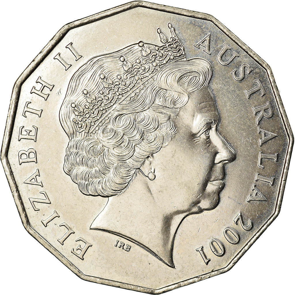 Coin, Australia, Elizabeth II, 50 Cents, 2001, Royal Australian Mint, Canberra