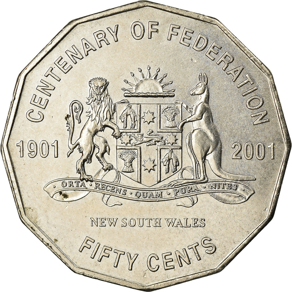 Coin, Australia, Elizabeth II, 50 Cents, 2001, Royal Australian Mint, Canberra
