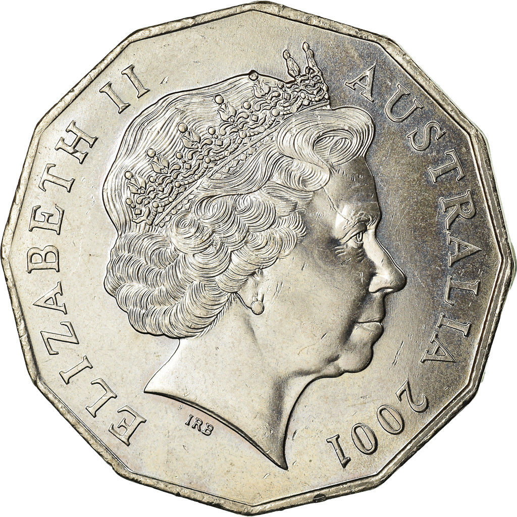 Coin, Australia, Elizabeth II, 50 Cents, 2001, Royal Australian Mint, Canberra
