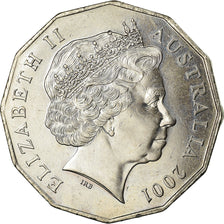 Coin, Australia, Elizabeth II, 50 Cents, 2001, Royal Australian Mint, Canberra