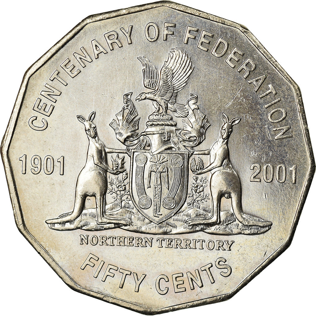 Coin, Australia, Elizabeth II, 50 Cents, 2001, Royal Australian Mint, Canberra