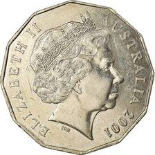 Coin, Australia, Elizabeth II, 50 Cents, 2001, Royal Australian Mint, Canberra