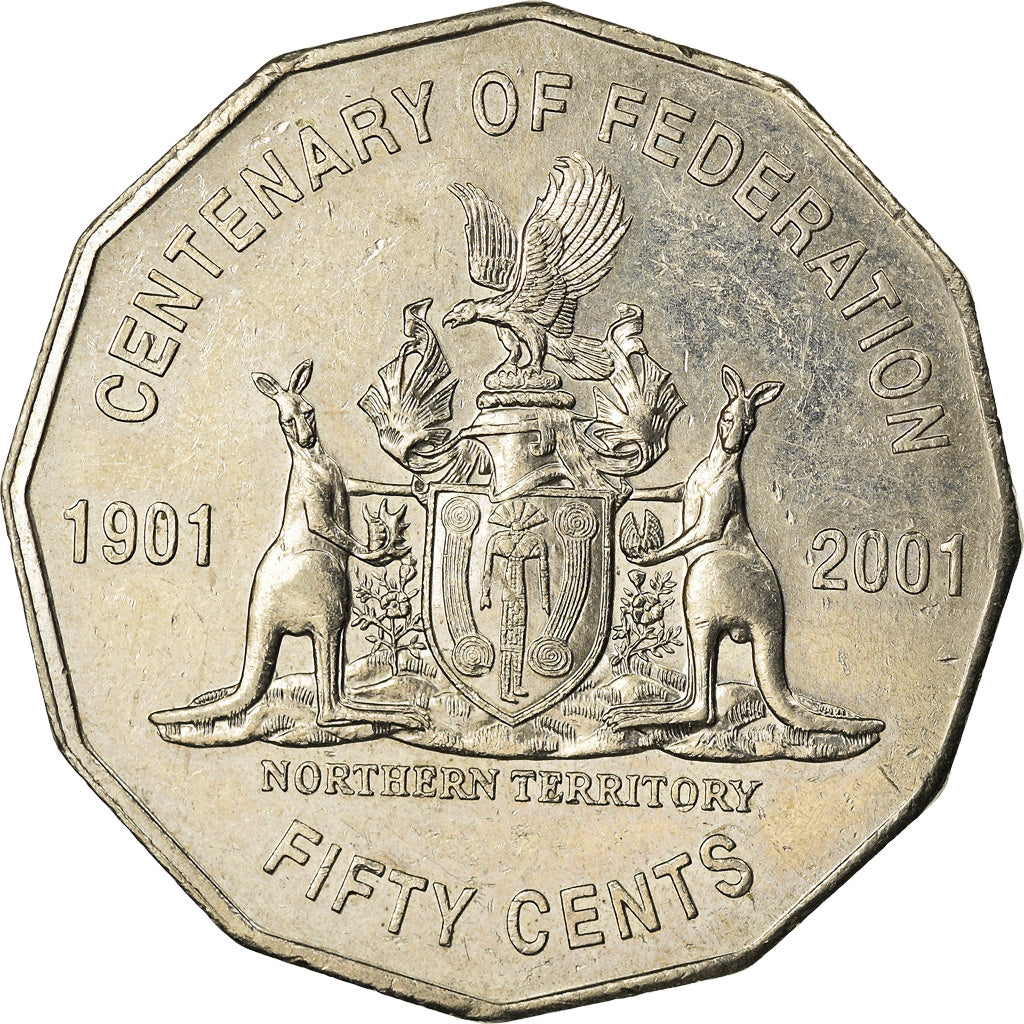 Coin, Australia, Elizabeth II, 50 Cents, 2001, Royal Australian Mint, Canberra