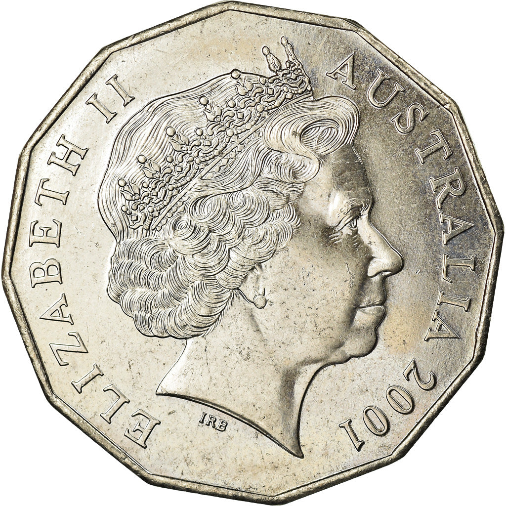 Coin, Australia, Elizabeth II, 50 Cents, 2001, Royal Australian Mint, Canberra
