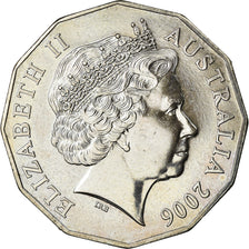 Coin, Australia, Elizabeth II, 50 Cents, 2006, AU(55-58), Copper-nickel, KM:776