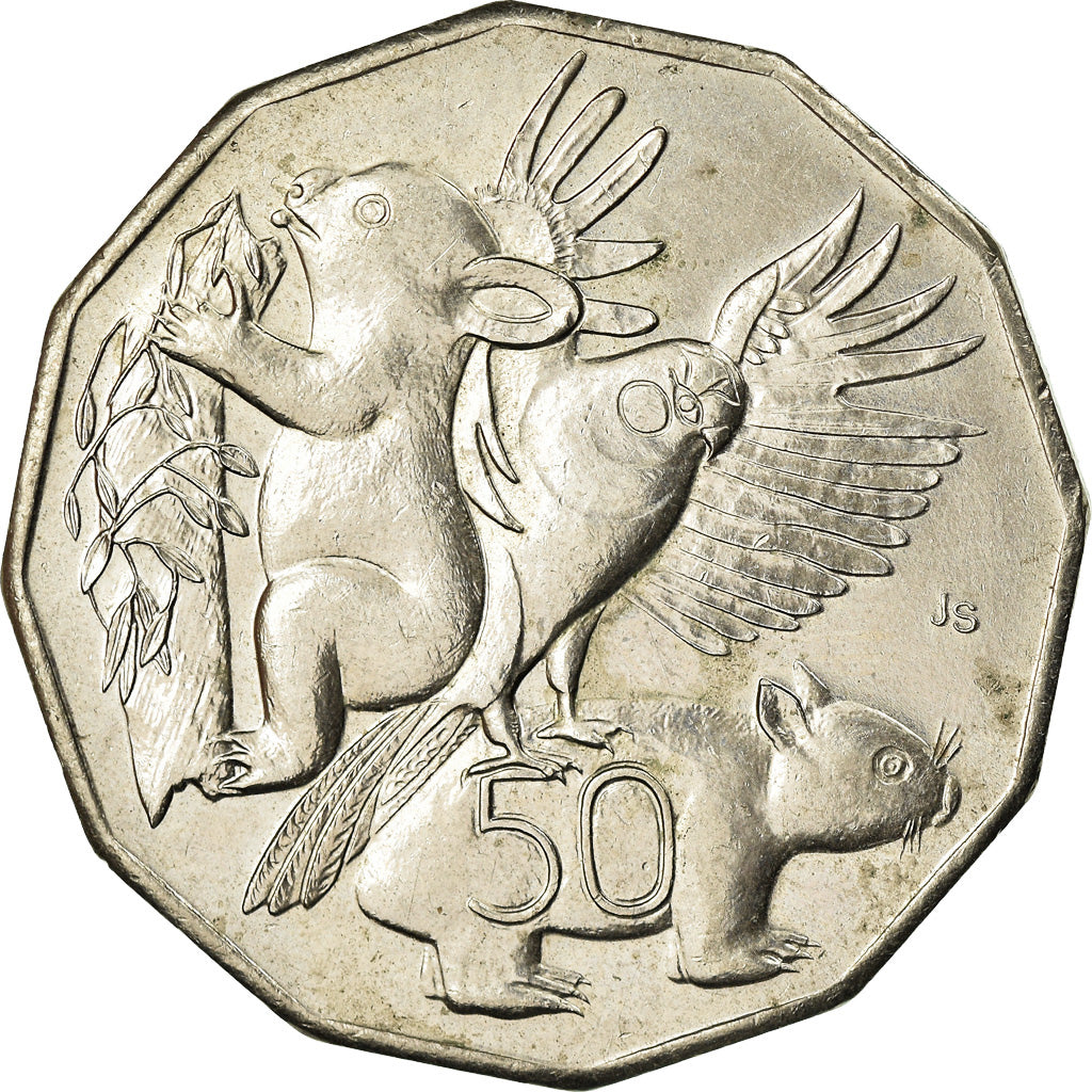 Moneta, Australia, Elizabeth II, 50 Cents, 2004, Royal Australian Mint, BB