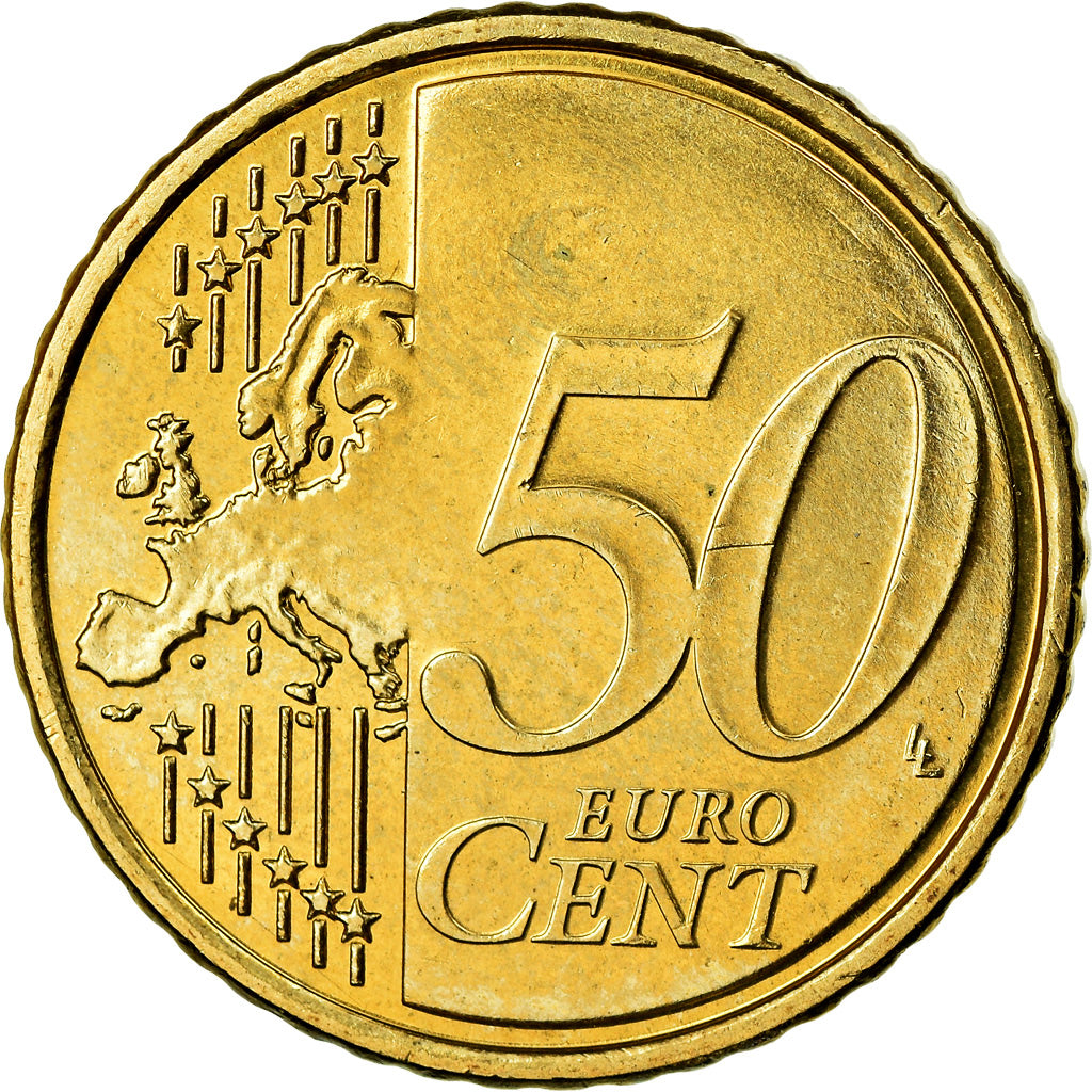 Cyprus, 50 Euro Cent, 2008, AU(50-53), Brass, KM:83