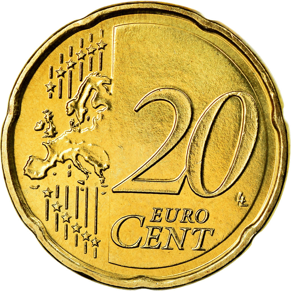 Luxembourg, 20 Euro Cent, 2014, MS(63), Brass