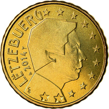 Luksemburg, 10 Euro Cent, 2014, MS(63), Mosiądz
