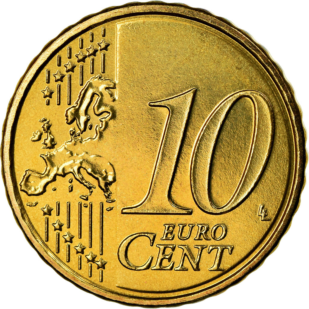 Luxembourg, 10 Euro Cent, 2014, MS(63), Brass