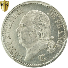 Francia, Louis XVIII, Louis XVIII, 1/4 Franc, 1821, Paris, PCGS, MS66, FDC, A...