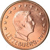 Luxemburgo, 5 Euro Cent, 2014, MS(63), Aço Cromado a Cobre