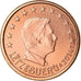 Luxemburgo, Euro Cent, 2014, MS(63), Aço Cromado a Cobre