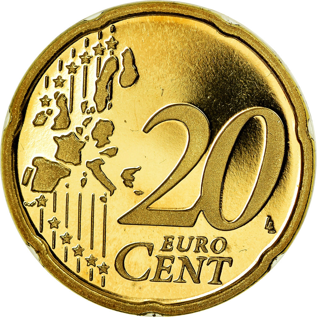 Portugal, 20 Euro Cent, 2004, BE, STGL, Messing, KM:744