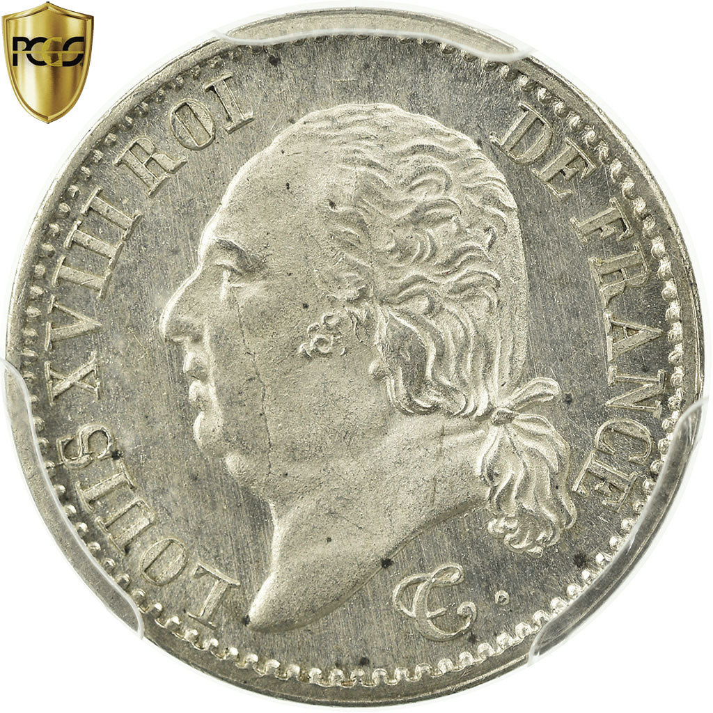 Coin, France, Louis XVIII, Louis XVIII, 1/4 Franc, 1821, Paris, PCGS, MS66