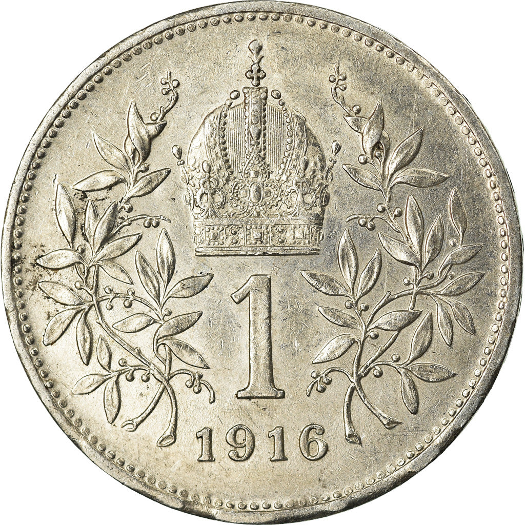 Coin, Austria, Franz Joseph I, Corona, 1916, AU(50-53), Silver, KM:2820