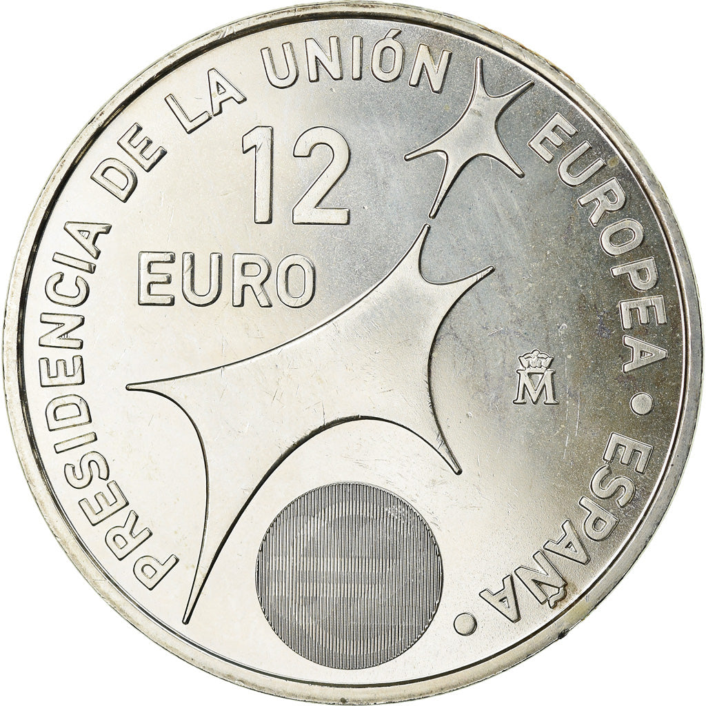 Espagne, 12 Euro, Spanish European Union Presidency, 2002, SPL, Argent, KM:1049