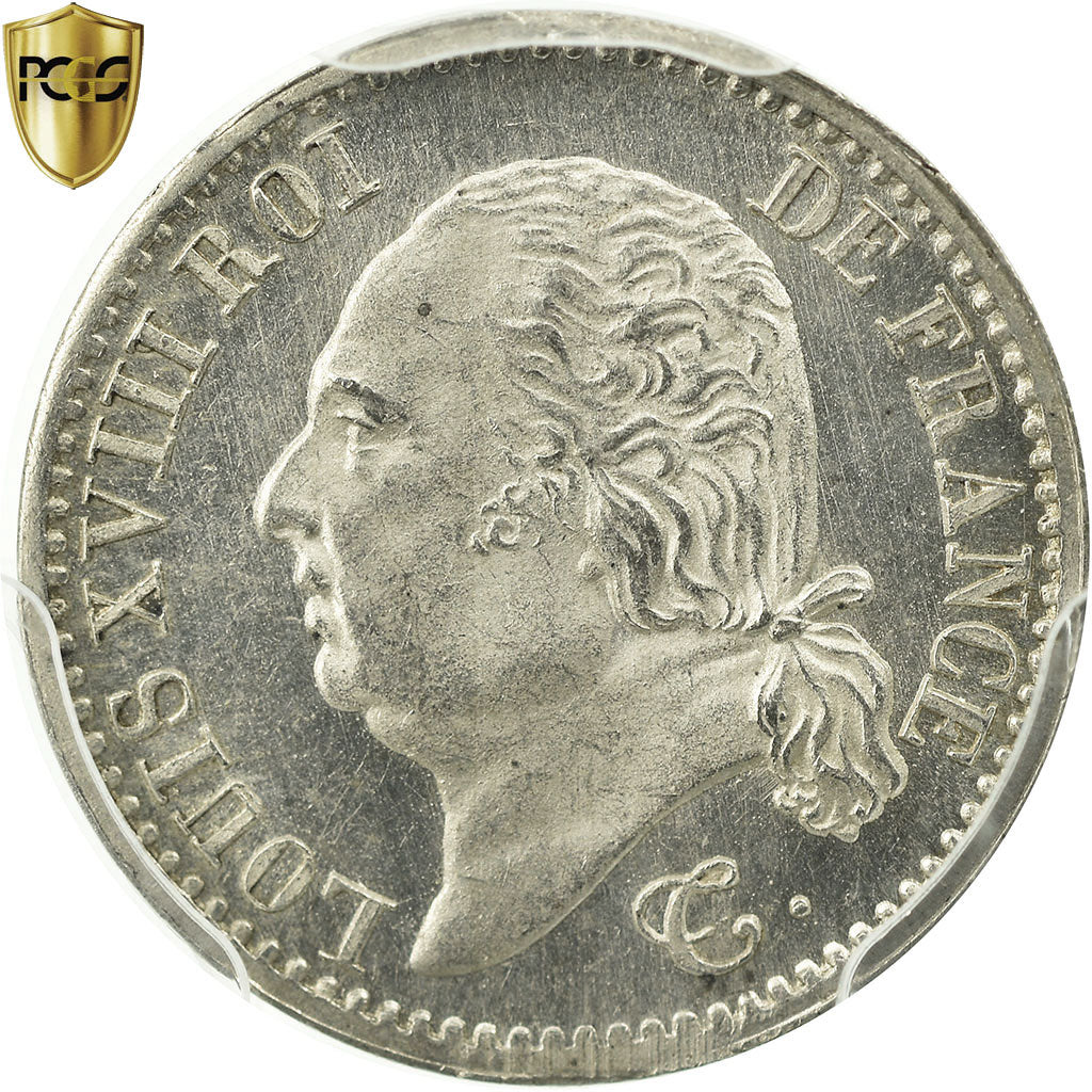Coin, France, Louis XVIII, Louis XVIII, 1/4 Franc, 1821, Paris, PCGS, MS66