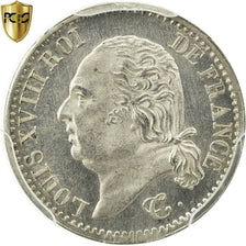 Coin, France, Louis XVIII, Louis XVIII, 1/4 Franc, 1821, Paris, PCGS, MS66