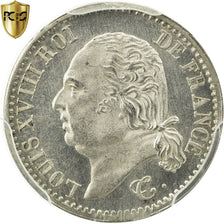 Coin, France, Louis XVIII, Louis XVIII, 1/4 Franc, 1821, Paris, PCGS, MS66