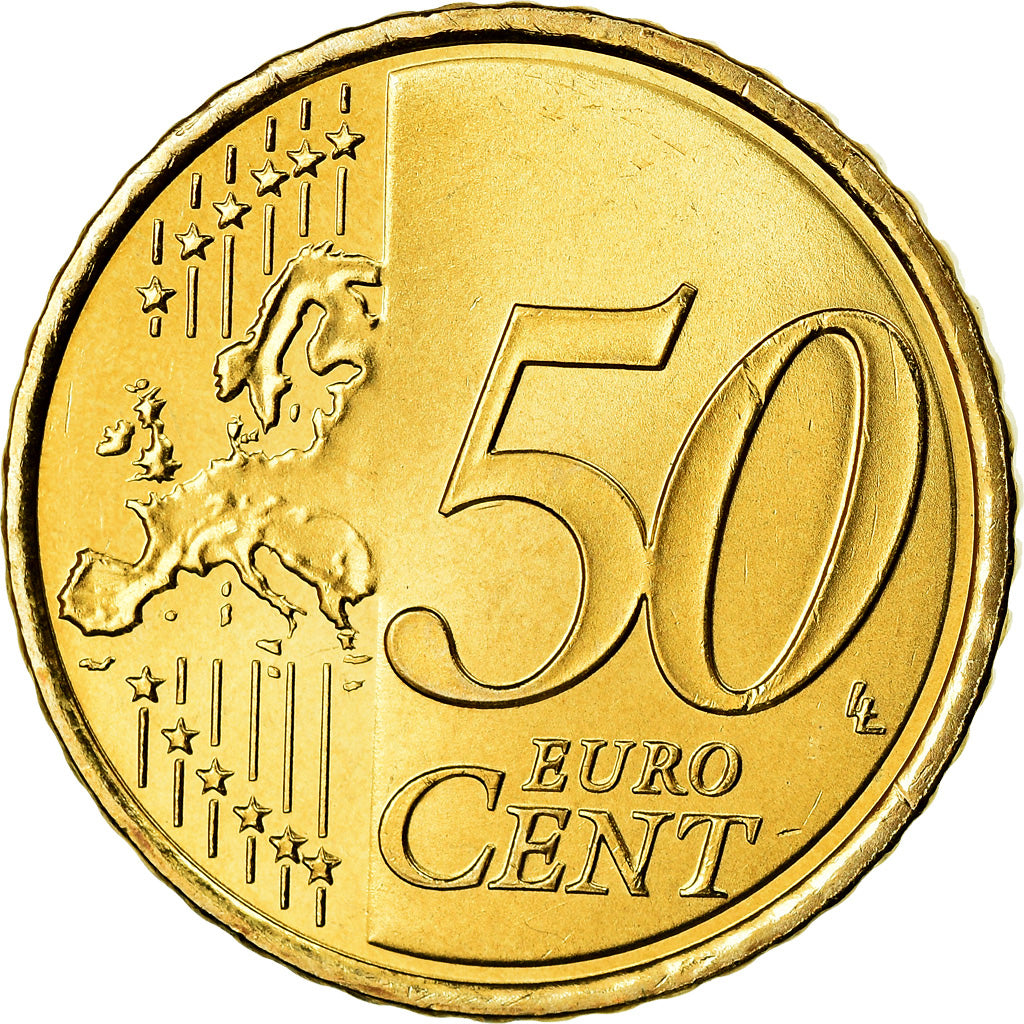 Hiszpania, 50 Euro Cent, 2014, MS(63), Mosiądz