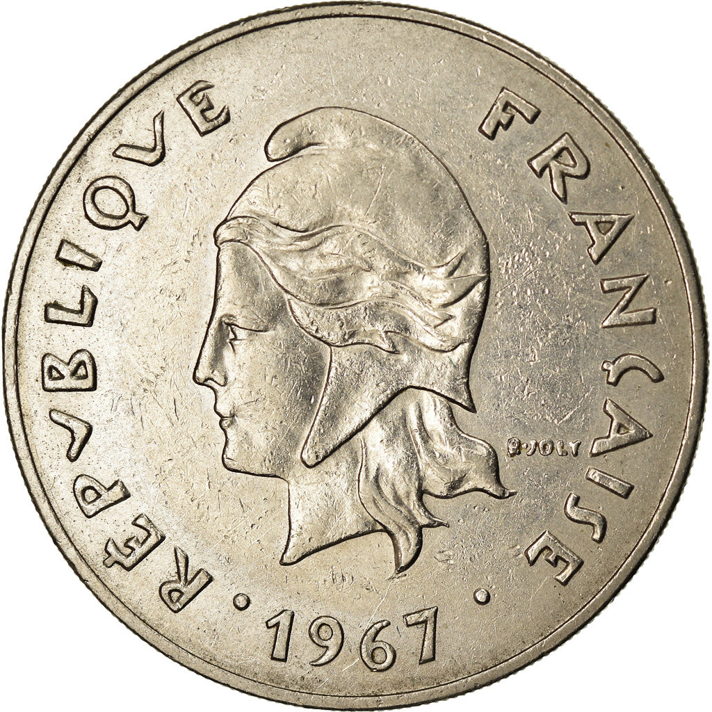 Coin, New Caledonia, 50 Francs, 1967, Paris, VF(30-35), Nickel, KM:7