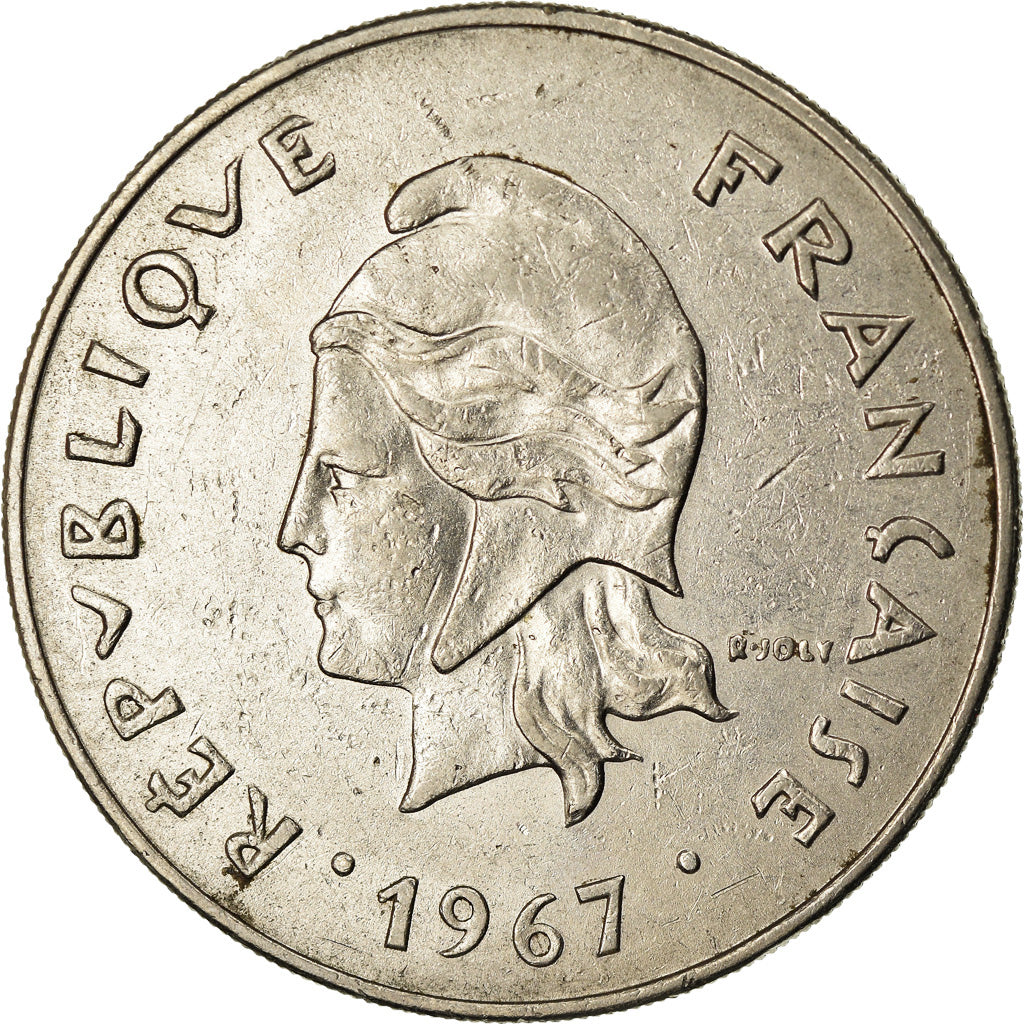 Coin, New Caledonia, 50 Francs, 1967, Paris, VF(30-35), Nickel, KM:7