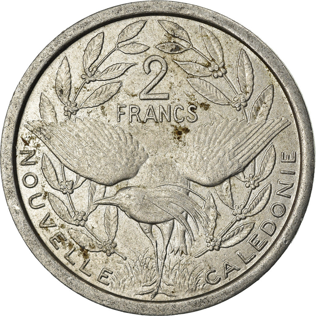 Coin, New Caledonia, 2 Francs, 1971, Paris, EF(40-45), Aluminum, KM:9