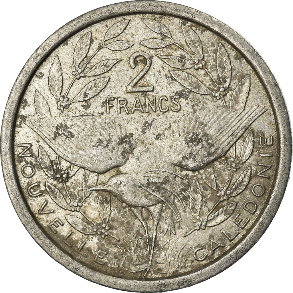 Coin, New Caledonia, 2 Francs, 1971, Paris, VF(30-35), Aluminum, KM:9
