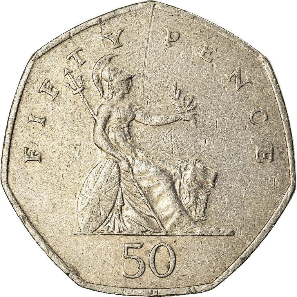 Münze, Großbritannien, Elizabeth II, 50 Pence, 2001, S+, Copper-nickel, KM:991