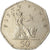 Moeda, Grã-Bretanha, Elizabeth II, 50 Pence, 2001, VF(30-35), Cobre-níquel