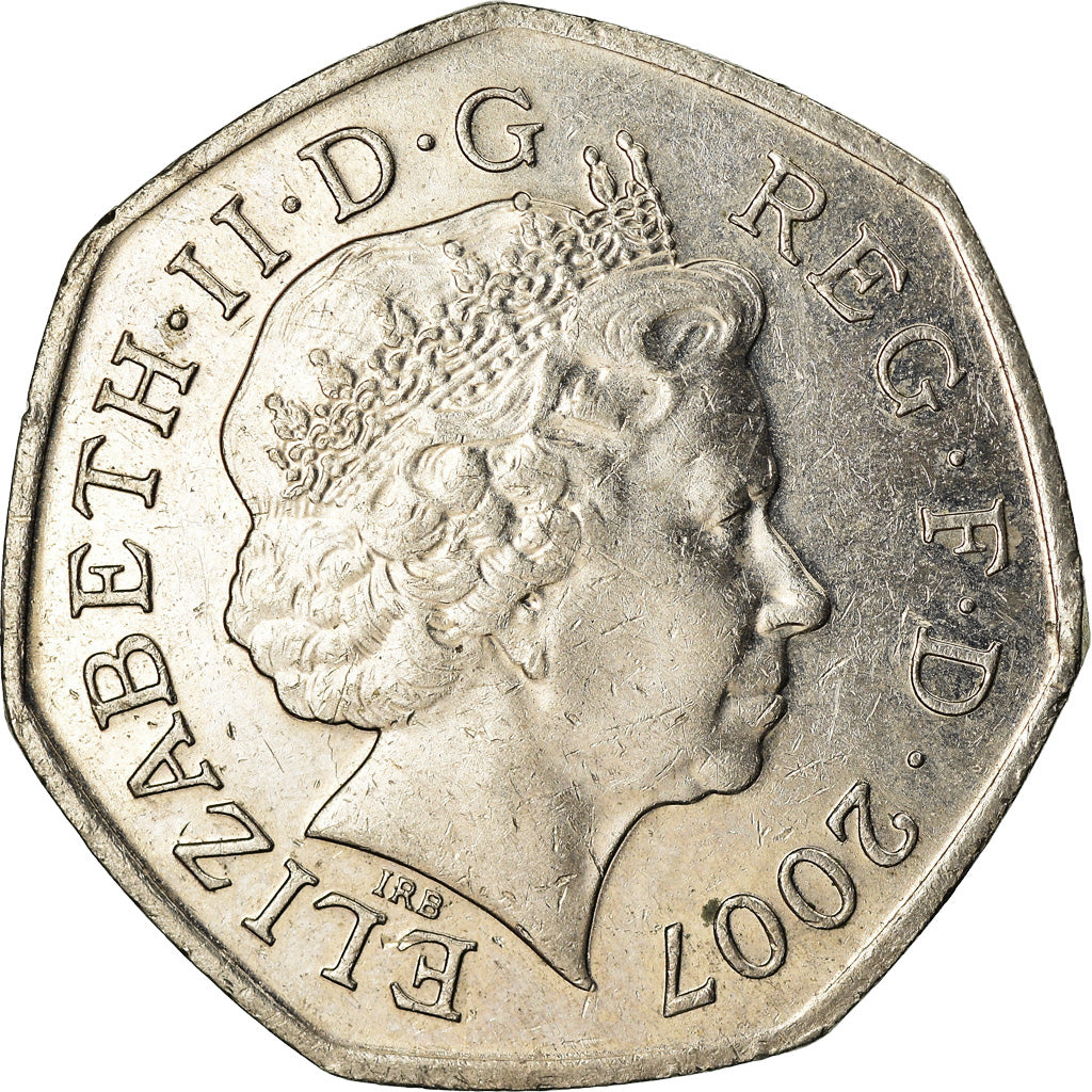 Coin, Great Britain, Elizabeth II, 50 Pence, 2007, EF(40-45), Copper-nickel