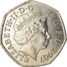 Coin, Great Britain, Elizabeth II, 50 Pence, 2007, EF(40-45), Copper-nickel