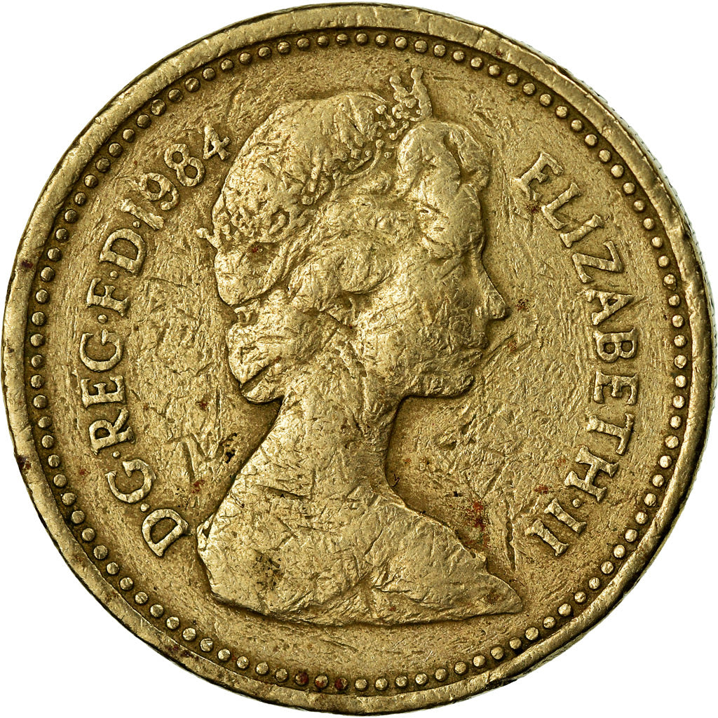 Coin, Great Britain, Elizabeth II, Pound, 1984, VF(20-25), Nickel-brass, KM:934